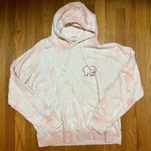 Tie-Dye Pink and White Ivory Ella Hoodie